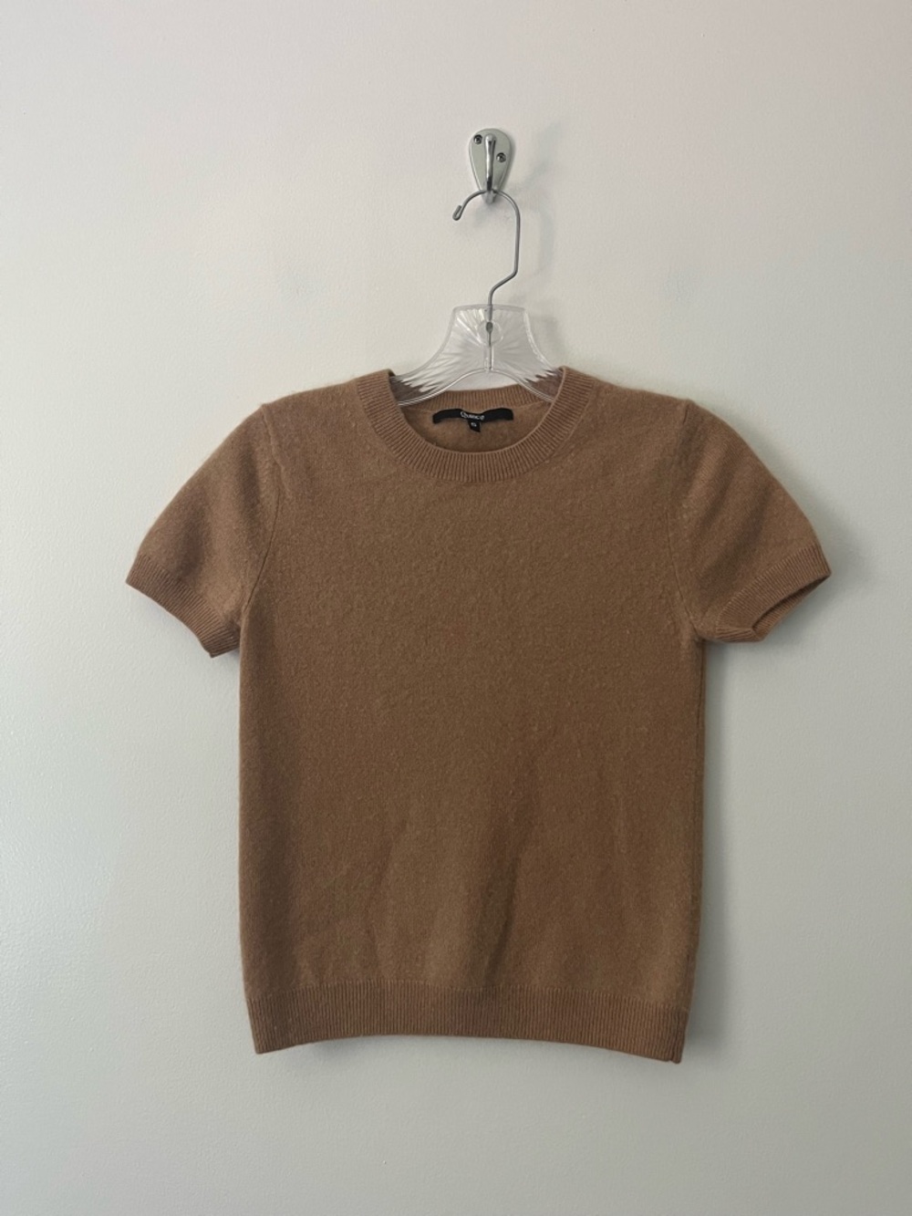Quince Short Sleeve Crewneck Sweater Tee in Brown
